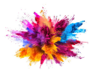 Sticker - A vibrant explosion of colorful powder, symbolizing creativity and celebration.