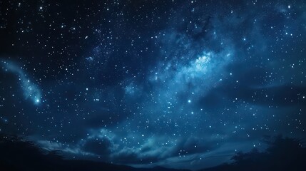 a night sky filled with shimmering stars, revealing the vastness of space and the enchanting, otherw