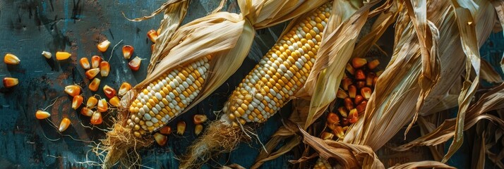 Canvas Print - Corn Cobs with Sweet Panela Treats