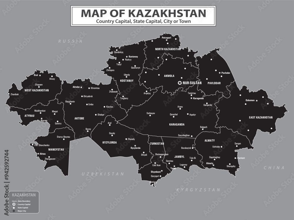 Geography politics map of countries. Map of country with capital, state ...