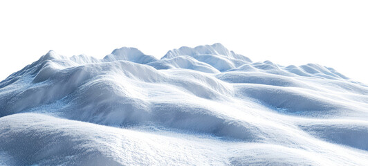 winter snow landscape isolated on transparent background