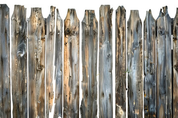 rustic wooden fence cut out