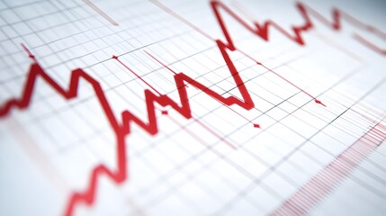 Poster - Comprehensive financial chart depicting rising and falling trends data visualizations and analytic insights for business growth revenue and economic projections