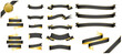 © fromage - black ribbon banner design material