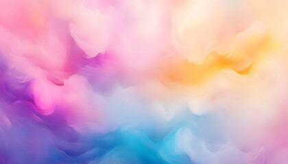 Poster - abstract watercolor background with soft pastel swirls