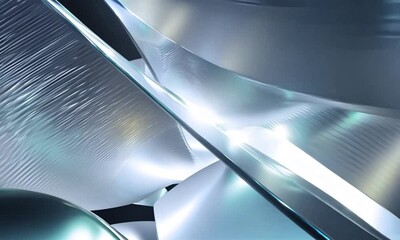 Poster - Captivating abstract forms intertwining with light, creating a dynamic display of texture and color in a surreal environment. Generative AI