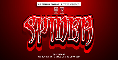 Wall Mural - Spider editable text effect style