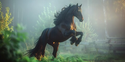 Wall Mural - horse in the field