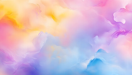 Poster - abstract watercolor background with soft pastel swirls