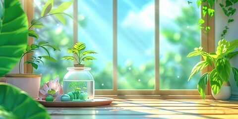 Poster - plant in the window