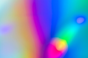 Canvas Print - abstract blur holographic rainbow foil iridescent background