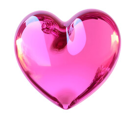 Wall Mural - PNG Glossy pink heart illustration