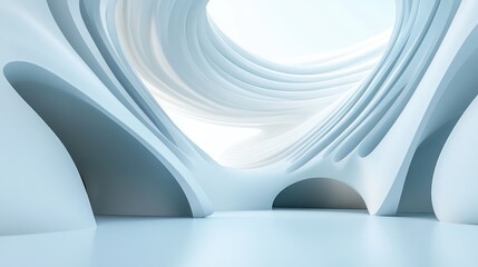 Poster - Contemporary Abstract Architecture Design Background 3D Rendered Illustration