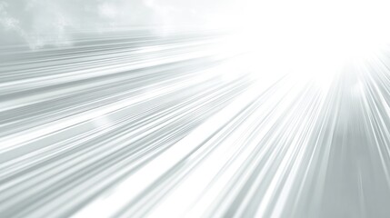 Poster - Abstract white light lines background with a bright zoomed design pattern featuring a contemporary blurry backdrop