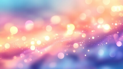 Poster - Abstract glowing light bokeh with a soft blurred background effect