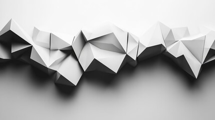Poster - Abstract monochrome geometric shape on a white background