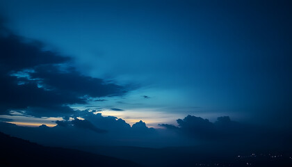 Wall Mural - dark blue sky after sunset