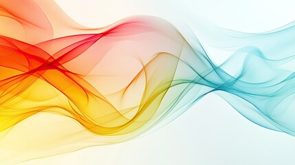 Poster - Abstract, flowing lines in bright, contrasting colors illustrating the life cycle, set against a plain, elegant backdrop.