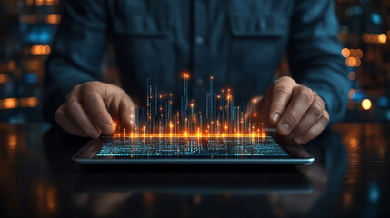 futuristic digital landscape showcasing interconnected networks and abstract data streams, symbolizing the complexity and dynamism of internet technology and software development