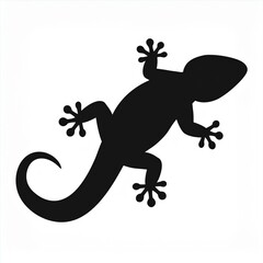 gecko black icon isolated on white