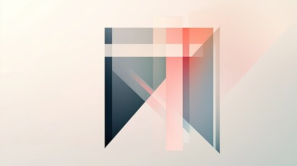 Poster - Minimalist abstract design forming the number 7 with clean lines and shapes, set against a plain backdrop.