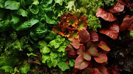 Wall Mural - Lettuce, salad, close-up. Generative AI