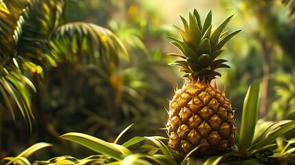 Sticker - Pineapple sweet fruit. Generative AI