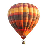 Hot-air balloon isolated on white or transparent background