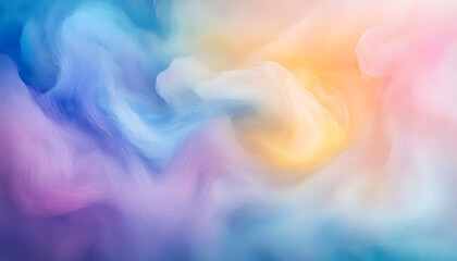 Poster - abstract watercolor background with soft pastel swirls