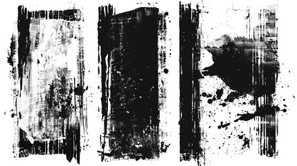 Canvas Print - Grunge overlay textures with dust grain isolated on white background., Glitch distorted grungy isolated layers . Design element for brochure, social media, posters,  