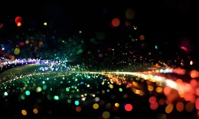Poster - Discover mesmerizing liquid light patterns dancing in a dark space at a vibrant festival celebrating color and motion during the magical night hours. Generative AI