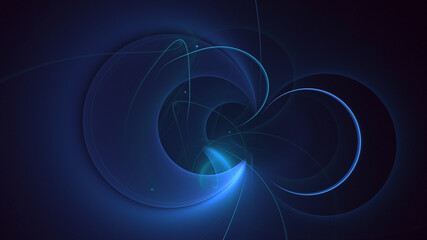 Wall Mural - 3d manual rendering abstract technology fractal background. its not ai generatd illustration.