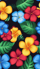 Poster - Vibrant aloha patterns burst with color, perfect for adding a tropical vibe to any space or event decor