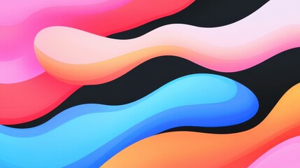 Canvas Print - Abstract dynamic backgrounds with trendy gradients perfect for modern advertising and sleek presentations.