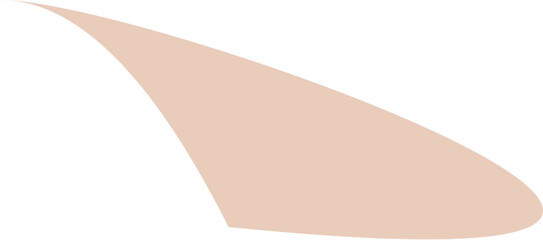 Aufkleber - Simple beige shape flowing upwards on a white background