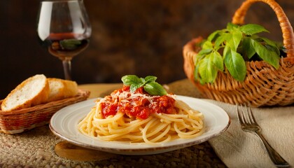 Wall Mural - pasta with tomato sauce