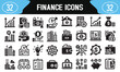 © Design World - set of finance icons in trendy line style for web  illustration on white background