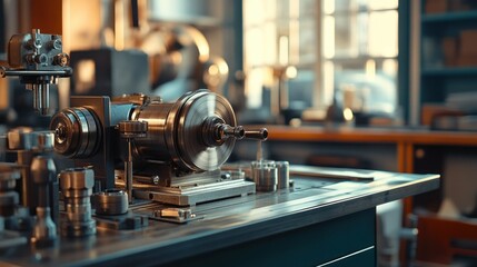 Poster - Industrial Machine on Workbench in Workshop