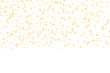© fatima - Gold Sparkle light glitter particle. Falling particles of light on transparent background. Stardust glow PNG. Glowing light confetti, Golden glitter bright. Luxury holiday decoration design elements