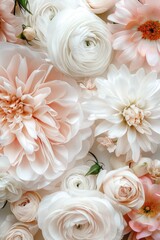 Poster - A collection of colorful flowers captured in a tight shot