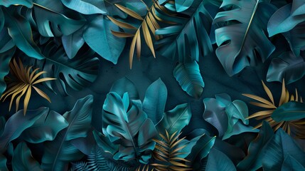 Abstract leaves in the background, a pattern that showcases nature's design. Bright green decoration, a representation of plant life.