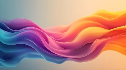 Wall Mural - Abstract Colorful Flowing Waves Background Design