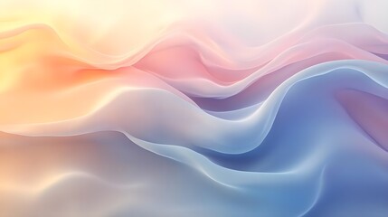 Wall Mural - Abstract Pastel Waves Background - Soft Gradient Design