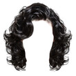 © KimlyPNG - Modern Stylish men curly hair wig, fashionable hairstyle isolate on transparency background