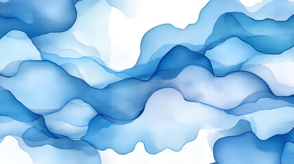 Wall Mural - Abstract Blue and White Watercolor Background - Perfect for Modern Designs