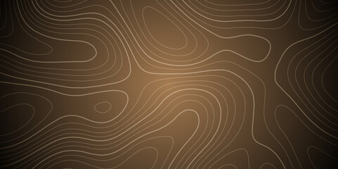 Abstract wavy topographic line background. Seamless pattern and banner design. Modern and dynamic feel to topographic mapping vector illustration.