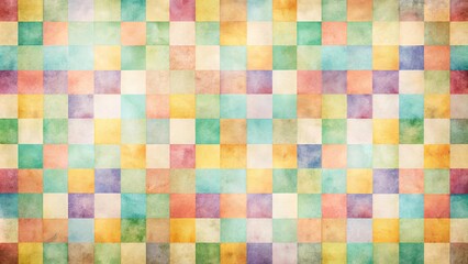 Watercolor style canvas background with checkered motifs, perfect for seamless designs