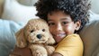 © Sasint - A child playing the role of a pet therapist, comforting a toy dog during a pretend session