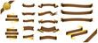 © fromage - brown ribbon banner design material
