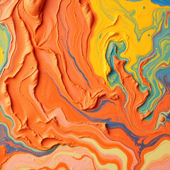 Fototapete - The relief surface created by strokes of paint adds a richness of texture to the painting